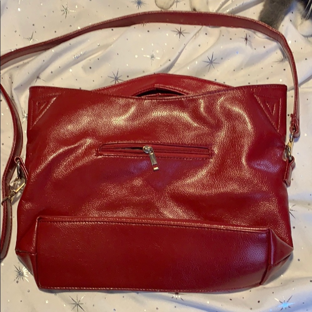 Red leather bag
